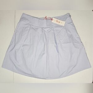 Kiup Skater Skirt A-line 100% Cotton Pastel Light Blue Mini Size Large